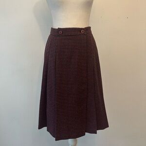 Vintage Pandora Houndstooth A-Line Midi Skirt
